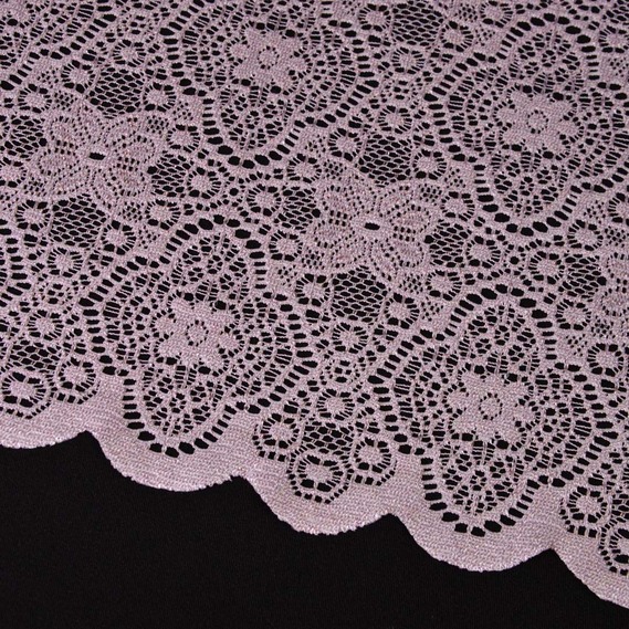 Тюль жаккард Изадора кайма V-6197 бузок, фото 3 Тюль жаккард Изадора кайма V-6197 бузок, фото 3