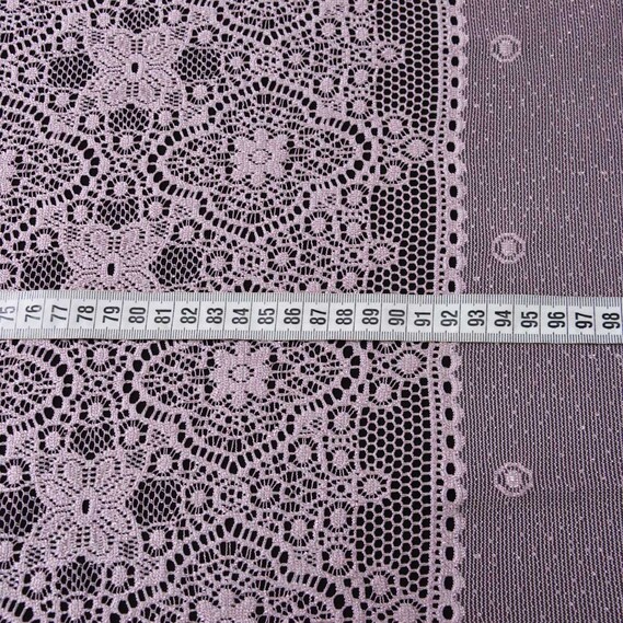 Тюль жаккард Изадора кайма V-6197 бузок, фото 4 Тюль жаккард Изадора кайма V-6197 бузок, фото 4