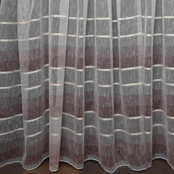 Тюль набивной рогожка Sol V-106 пудра, фото 1
