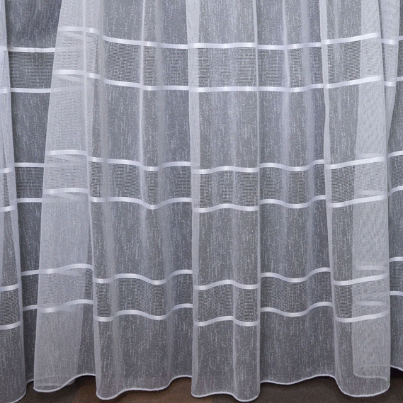 Тюль набивний рогожка Sol V-101 біла, фото 1 Тюль набивний рогожка Sol V-101 біла, фото 1