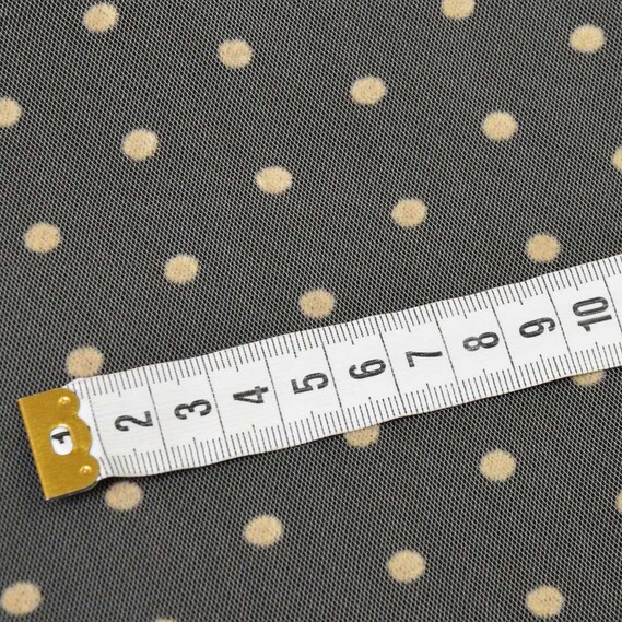 Фатин Горошок флок беж/оливка, фото 2