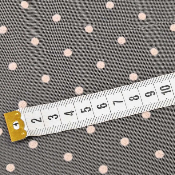 Фатин Горошок флок персик, фото 2