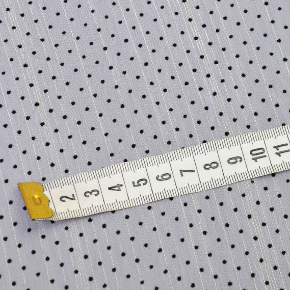 Шифон Горошок флок люрекс св/бузок, фото 2