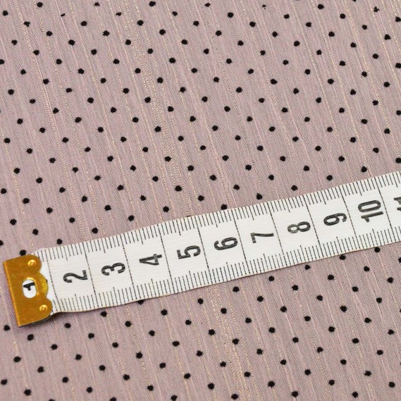 Шифон Горошек флок люрекс пудра, фото 2