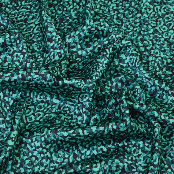 Тканина атлас шовк-сатин Armani магія смарагд, Акварель, фото 1