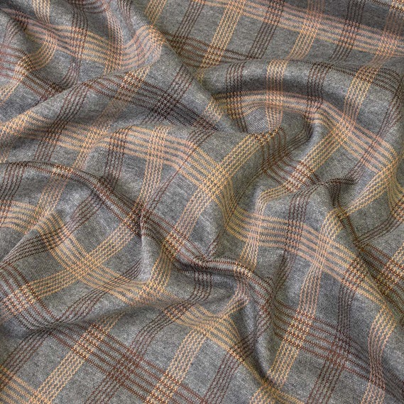 Трикотаж Ліон сірий, У клітинку, фото 1 Трикотаж Ліон сірий, У клітинку, фото 1