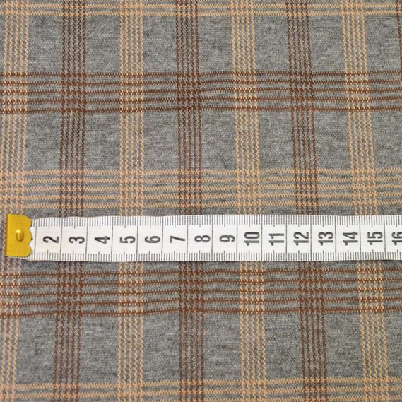 Трикотаж Ліон сірий, У клітинку, фото 2 Трикотаж Ліон сірий, У клітинку, фото 2