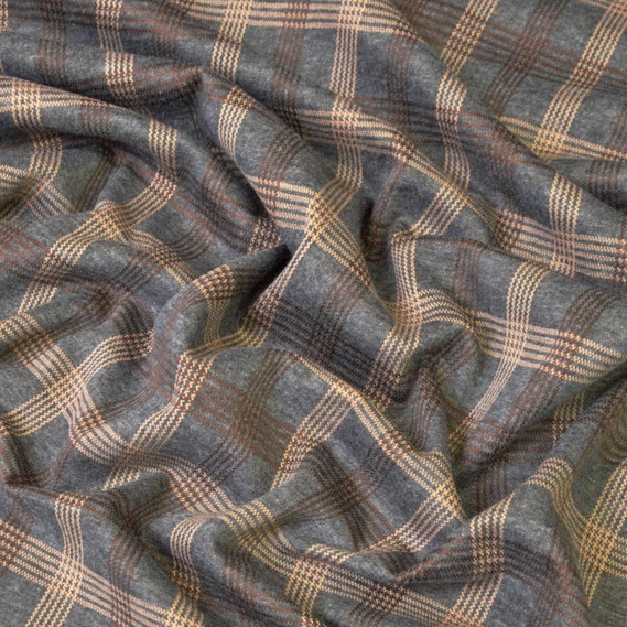 Трикотаж Ліон т/сірий, У клітинку, фото 1