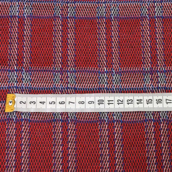 Трикотаж Клітина червона, У клітинку, фото 2