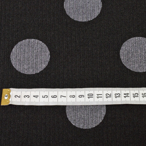 Трикотаж Смуга/Горох чорно/сірий, Горох, фото 2