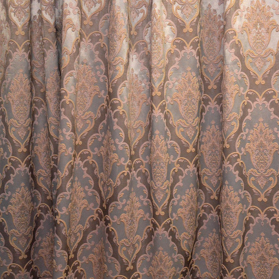 Тканина портьєрна жакардова Камбоджа V-03 коричнева, фото 1 Тканина портьєрна жакардова Камбоджа V-03 коричнева, фото 1