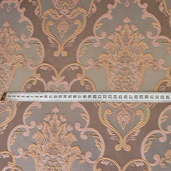 Тканина портьєрна жакардова Камбоджа V-03 коричнева, фото 2 Тканина портьєрна жакардова Камбоджа V-03 коричнева, фото 2