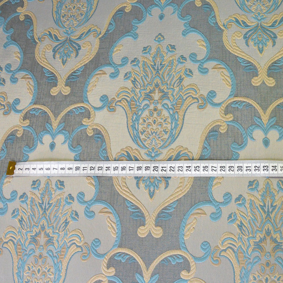 Тканина портьєрна жакардова Камбоджа V-04 мор.хвиля, фото 2