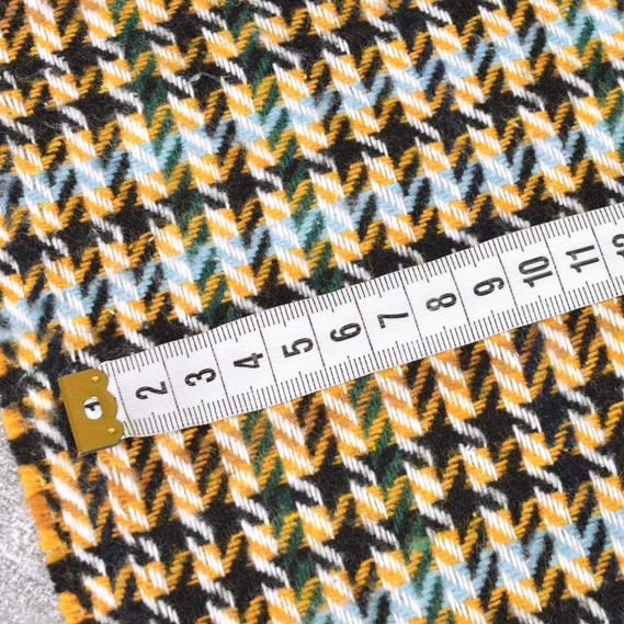 Тканина пальтова Лапка V-7/1 рудий/чорний/блак, фото 3