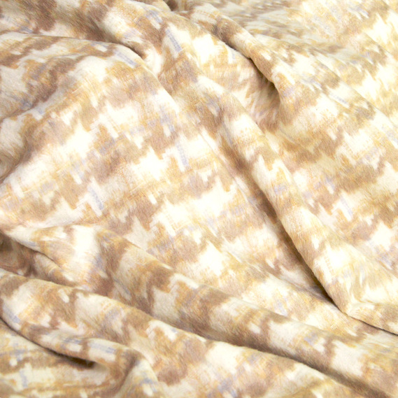 Ткань пальтовая Техно звезда V-1/1 беж/молоко, фото 1