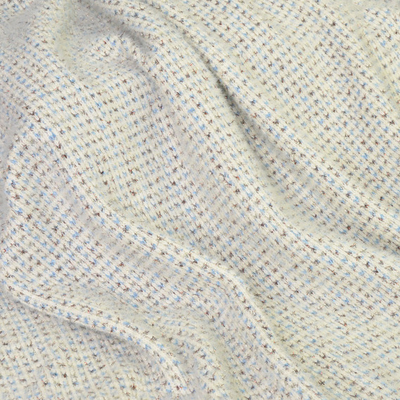 Трикотаж Кролик с металликом V-1 молоко, фото 1