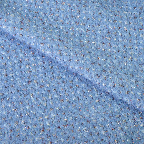 Knitted rabbit with metallic V-4 т/блакитний, фото 2 Knitted rabbit with metallic V-4 т/блакитний, фото 2