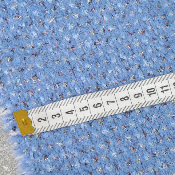 Knitted rabbit with metallic V-4 т/блакитний, фото 3 Knitted rabbit with metallic V-4 т/блакитний, фото 3