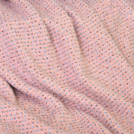 Трикотаж Кролик с металликом V-2 пудра, фото 1 Трикотаж Кролик с металликом V-2 пудра, фото 1