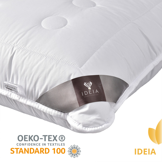 Подушка Air Dream Exclusive 50х70 см IDEIA два чохли з блискавкою, антиалергійна біла, фото 9 Подушка Air Dream Exclusive 50х70 см IDEIA два чохли з блискавкою, антиалергійна біла, фото 9