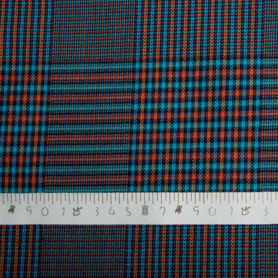 Fabric Suit Cage V-138/1 бірюза/помар/чорна, У клітинку, фото 4