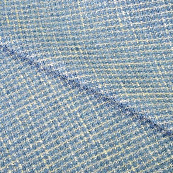 Тканина костюмна Chanel, 140 см, 347 гр/м2, для одягу, плаття, костюмів, спідниць V-2/10 св/блакитна, фото 2