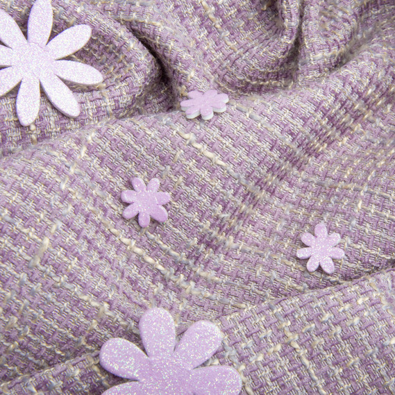 Тканина костюмна Chanel, 140 см, 347 гр/м2, для одягу, плаття, костюмів, спідниць V-2/8 бузок, фото 3