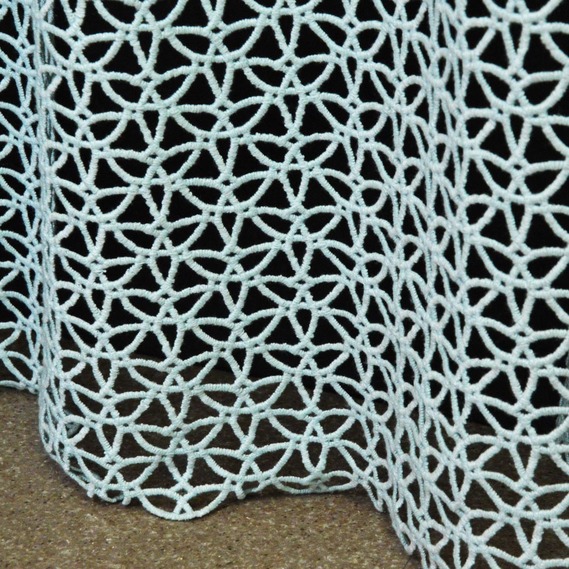 Тюль фатин с вышивкой Ралан V-C1 тіфані, фото 2 Тюль фатин с вышивкой Ралан V-C1 тіфані, фото 2