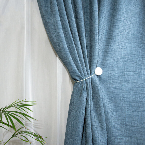 Тканина портьєрна жакардова Маріо V-26 джинс, фото 1