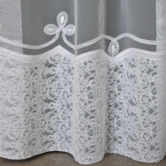 Тюль фатин з вишивкою Александрія біла, фото 2 Тюль фатин з вишивкою Александрія біла, фото 2