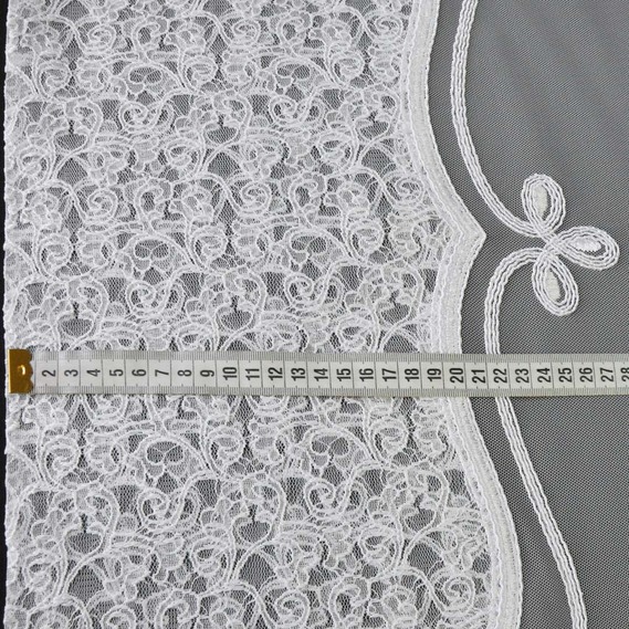 Тюль фатин з вишивкою Александрія біла, фото 3 Тюль фатин з вишивкою Александрія біла, фото 3