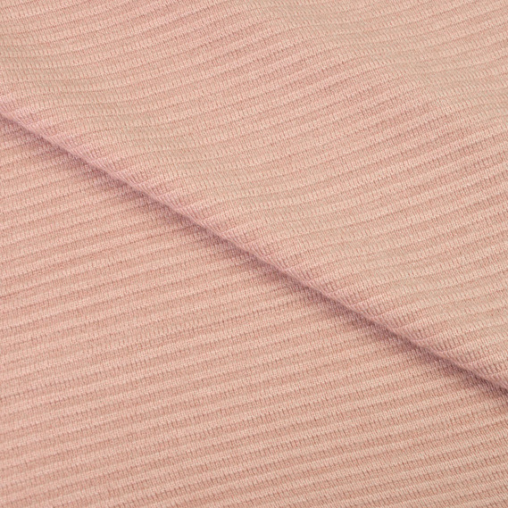 Трикотаж рубчик Жослін пудра, фото 1