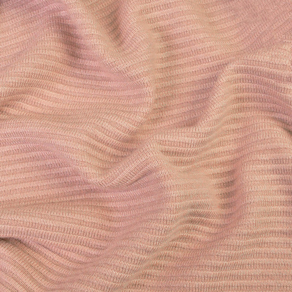 Трикотаж рубчик Жослін пудра, фото 2