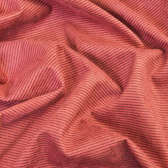 Трикотаж-замша Смужка марсала, Смуга, фото 2