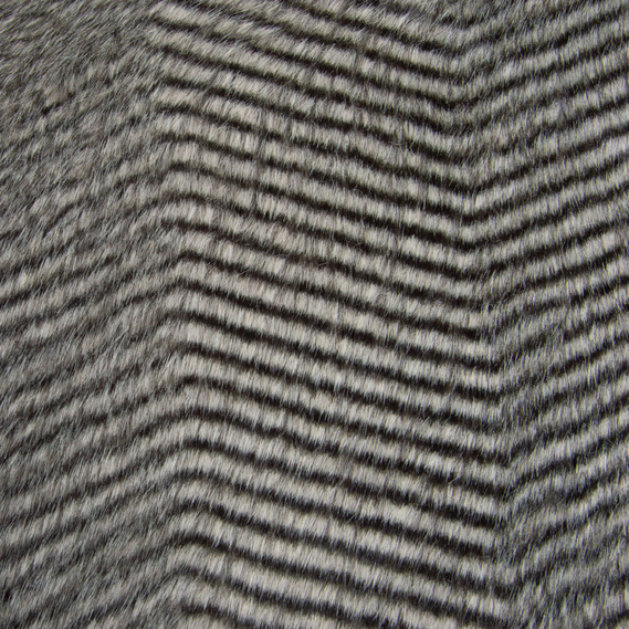 Artificial Fur Fabric, 610 g/m², 150 cm width for coats, vests, bedspreads, and decorative use сіре, фото 2