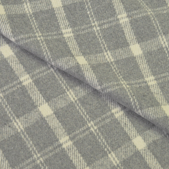 Ткань пальтовая Клетка св/сіра, У клітинку, фото 2