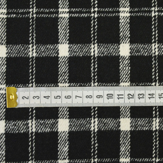 Тканина пальтова Клітина чорна, У клітинку, фото 3