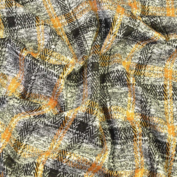 Jacquard knitwear Leoncia V-6/2 чорний/гірчиця/сірий, фото 2