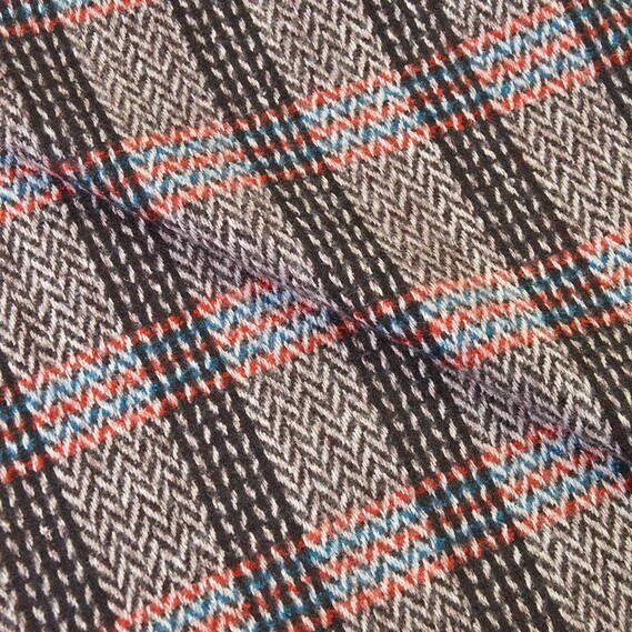 Тканина пальтова Ялинка смуги шоколад, фото 2