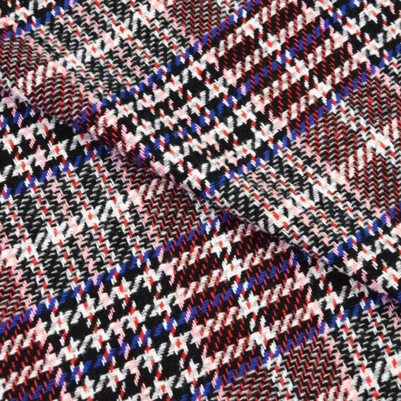 Тканина пальтова Гледіс Клітина бордо, У клітинку, фото 2