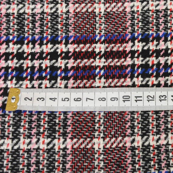 Тканина пальтова Гледіс Клітина бордо, У клітинку, фото 3