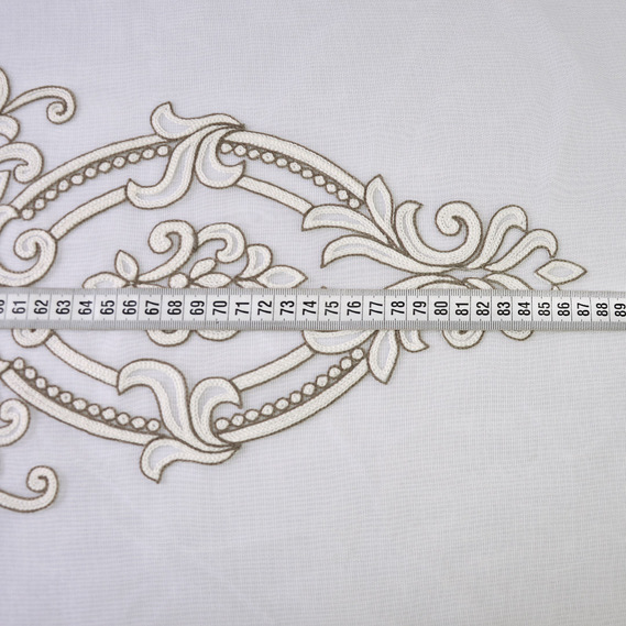 Тюль марлевка с вышивкой Инга V-08 кава, фото 4 Тюль марлевка с вышивкой Инга V-08 кава, фото 4