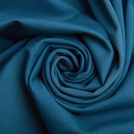 Тканина трикотаж Прага 440grm бірюзово/синій, фото 1