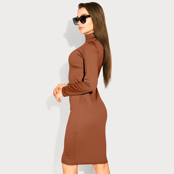 Ткань трикотаж Прага, трикотажная ткань, плотная вискозная ткань, 525 гр/м2 кориця, фото 3