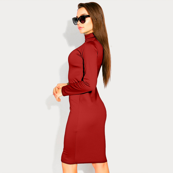 Knitted fabric Prague, knitted fabric, thick viscose fabric, 640 g/m2 св/вишня, фото 3