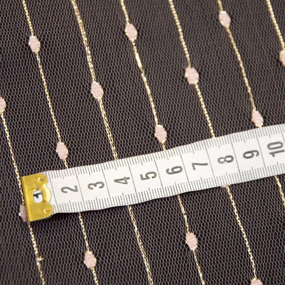 Тканина сітка Візерунок  ланцюжок персик, фото 2