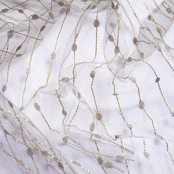 Тканина сітка Візерунок  ланцюжок сіра, фото 1