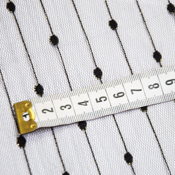 Тканина сітка Візерунок  ланцюжок чорна, фото 2