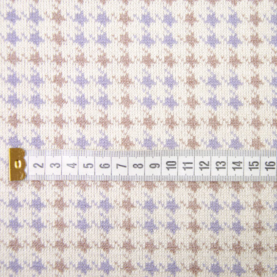 Тканина трикотаж Оріон молоко/ліловий/беж, фото 2 Тканина трикотаж Оріон молоко/ліловий/беж, фото 2
