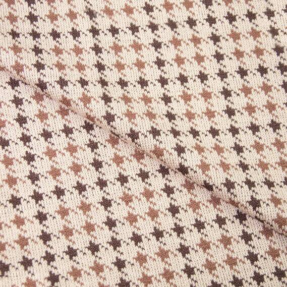 Тканина трикотаж Оріон беж/кор/шок, фото 1